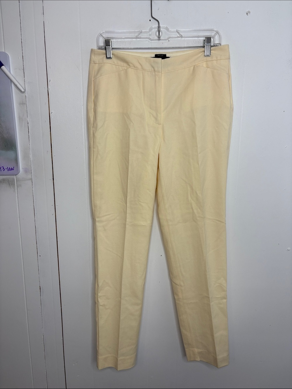 Talbots Pants Womens 6 Heritage Straight Cream Wool Blend career work Office